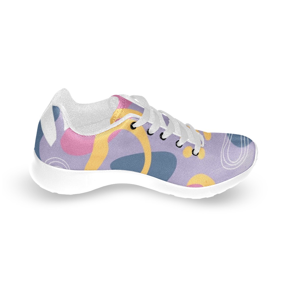 Lavender Abstract Kid's Running Shoes (Model 020)