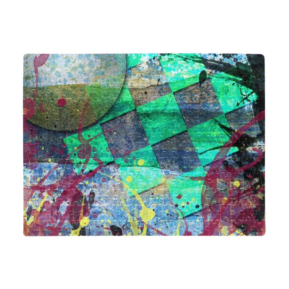 in the groove - abstract play A3 Size Jigsaw Puzzle (Set of 252 Pieces)