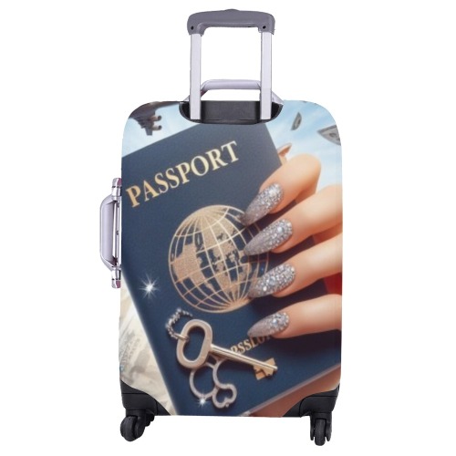 IMG_9481Stephanie Catching flights not feelings Luggage Cover/Large 26"-28"