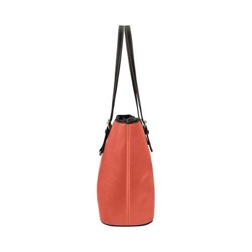 Grapefruit Leather Tote Bag/Small (Model 1651)