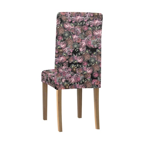 peonies dark pink Removable Dining Chair Cover