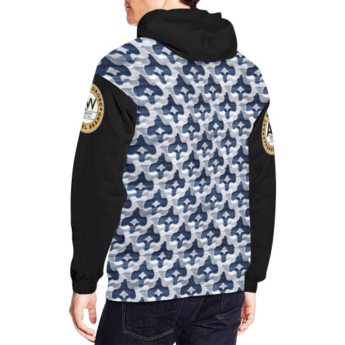 blue diamond's repeating pattern All Over Print Hoodie for Men (USA Size) (Model H13)