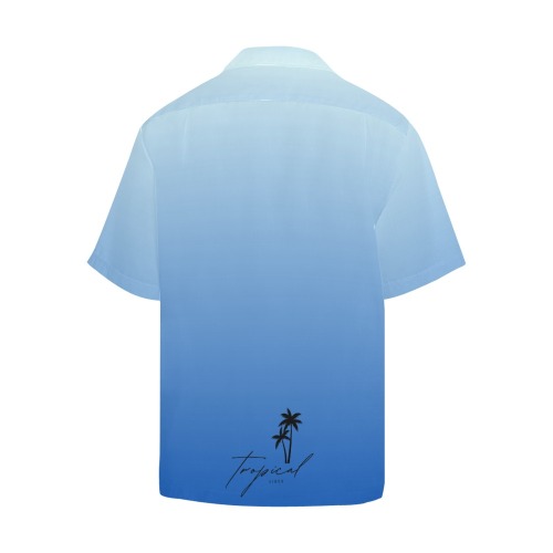 Tropical Vibes Men’s Hawaiian Shirt Hawaiian Shirt with Merged Design (Model T58)