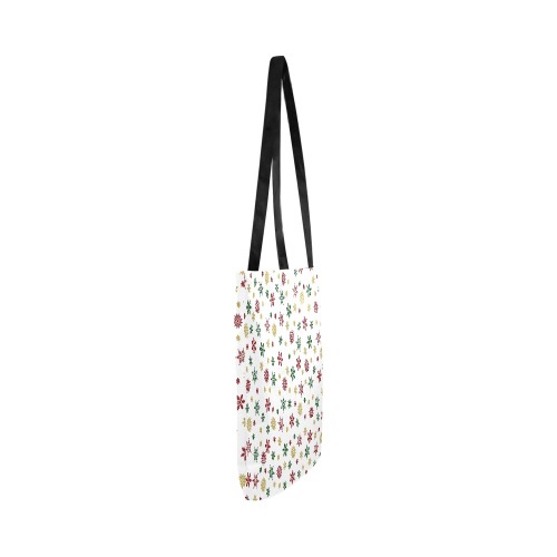 Snowflake Print Reusable Shopping Bag Model 1660 (Two sides)