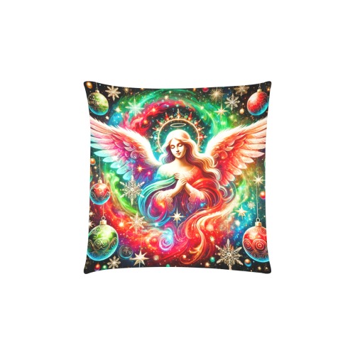 Christmas angel Custom Zippered Pillow Cases 16"x16" (Two Sides)