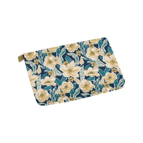 Painted Flowers Carry-All Pouch 9.5''x6''