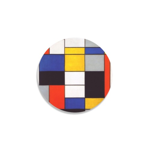 Composition A by Piet Mondrian Round Coaster