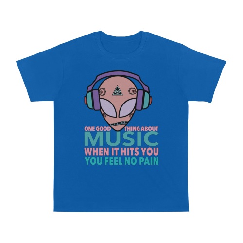 music pink alien Men's T-Shirt in USA Size (Two Sides Printing)