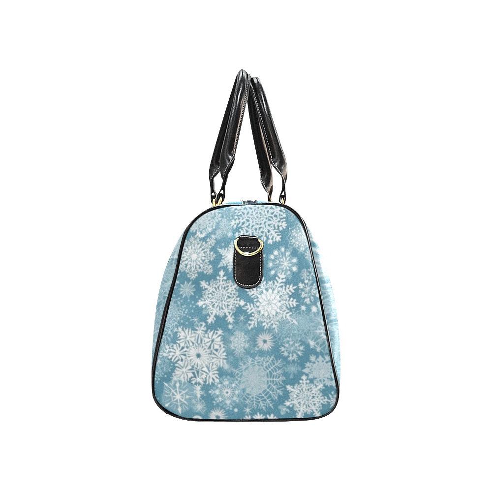 Snowflakes New Waterproof Travel Bag/Large (Model 1639)