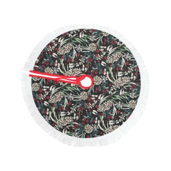 Dark and wild Christmas A Thick Fringe Christmas Tree Skirt 36"x36"