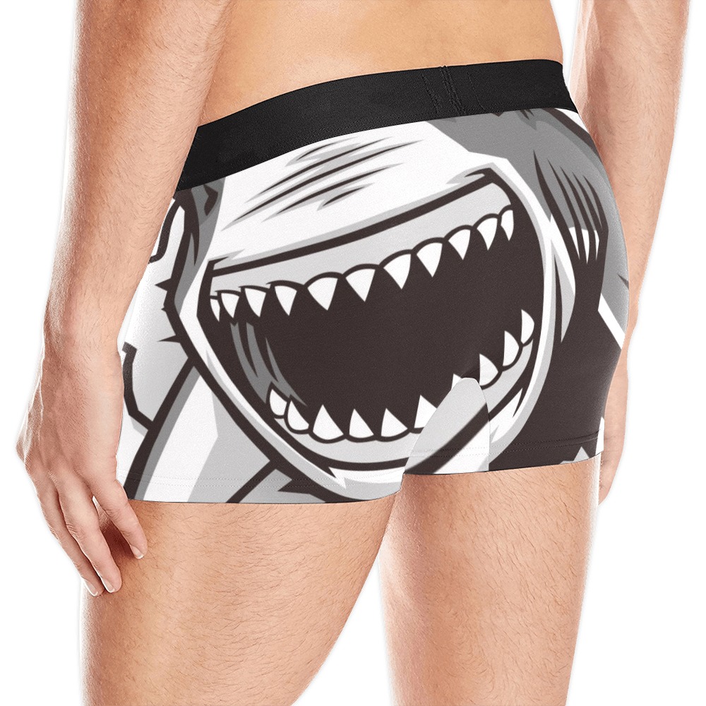 Great White Shark ripping with opened mouth under wear Men's All Over Print Boxer Briefs - New (Model L10)