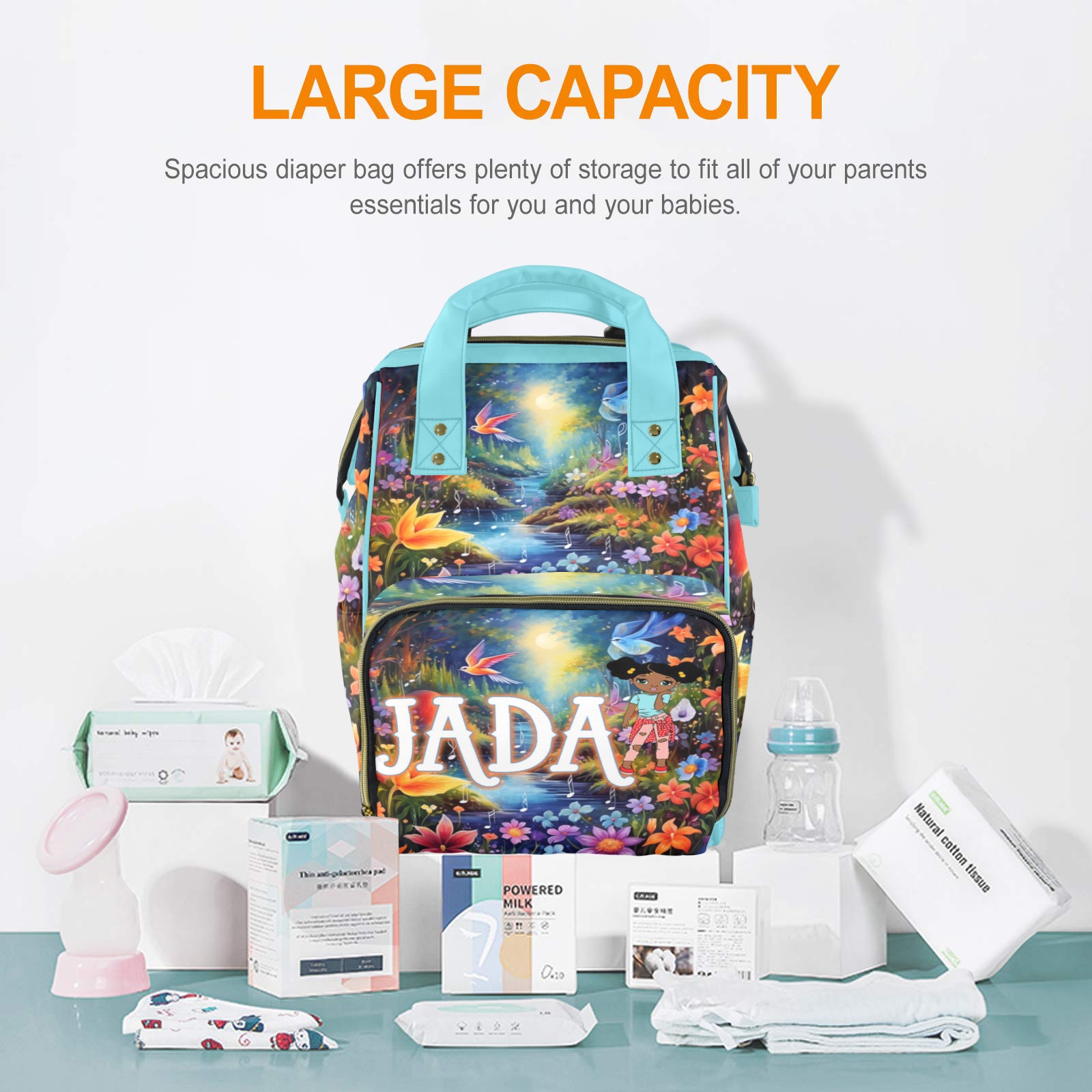 JADA DIAPER BAG Multi-Function Diaper Bag-New (Model 1688)