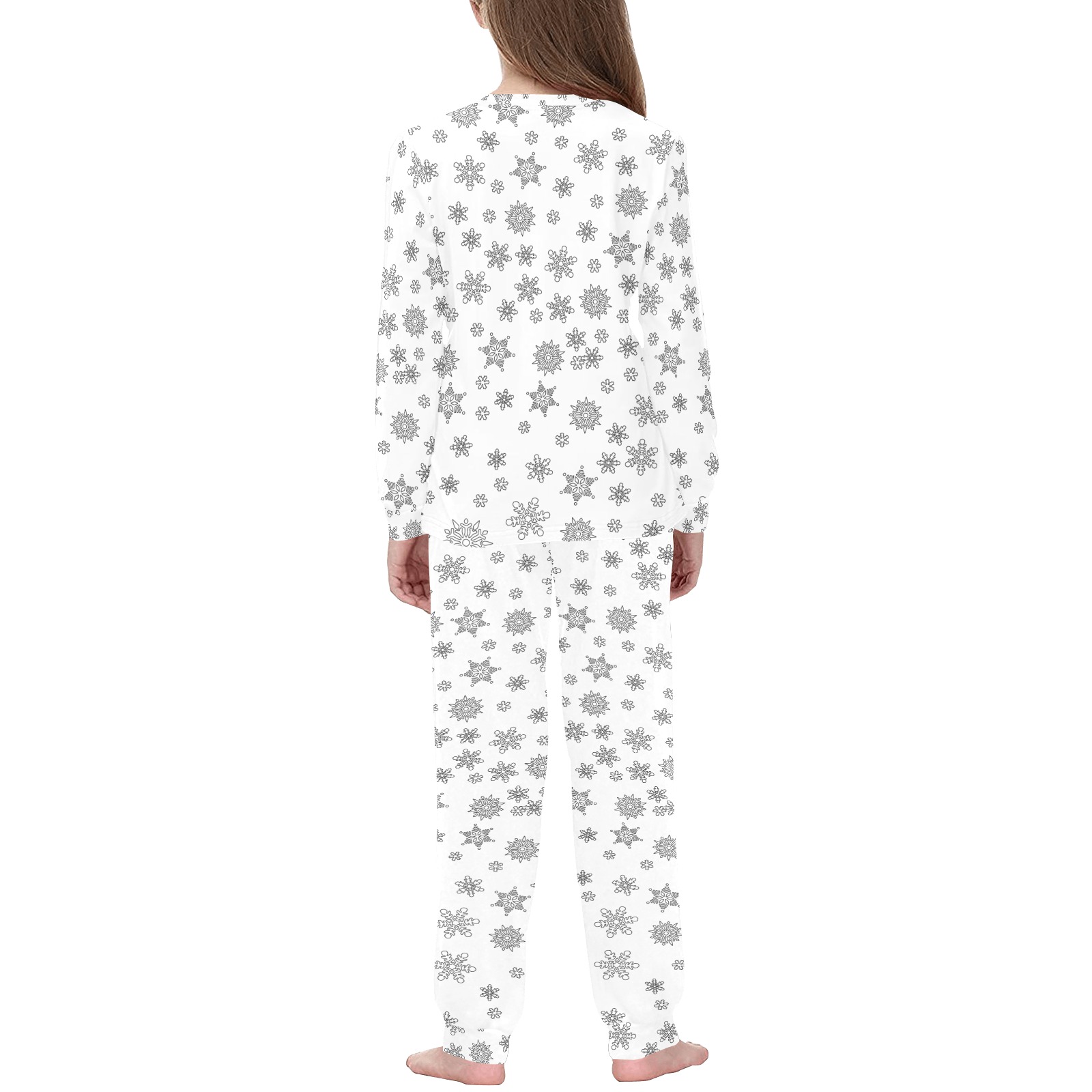 Snowflakes for Christmas Kids' All Over Print Pajama Set