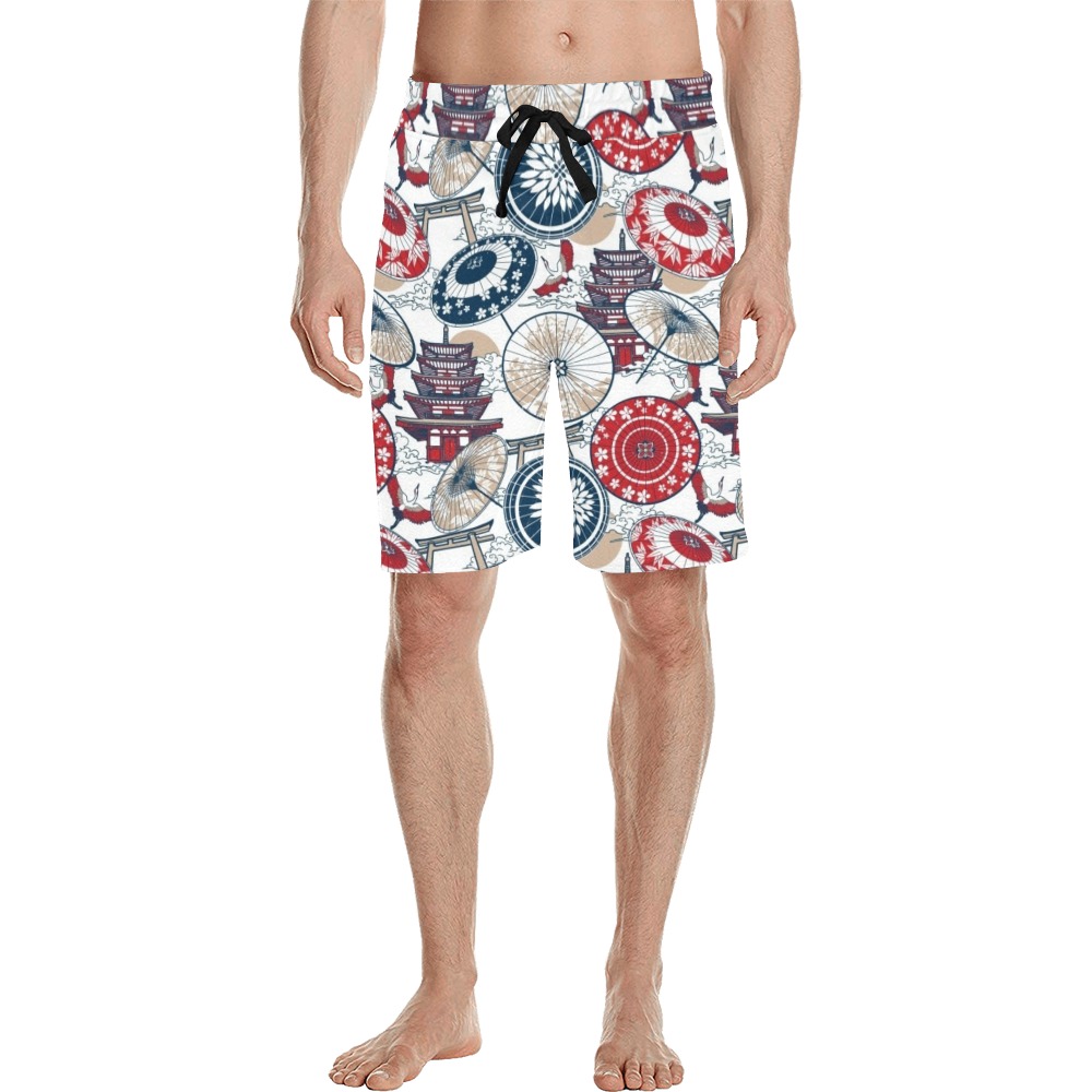 UMBRELLA 0004 Men's All Over Print Casual Shorts (Model L23)
