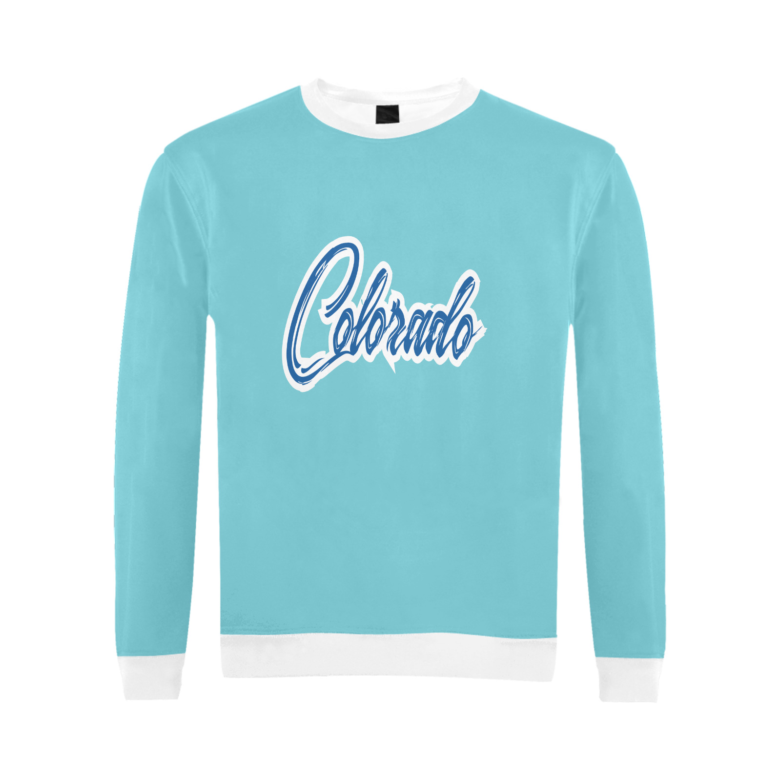 BLUE All Over Print Crewneck Sweatshirt for Men (Model H18)