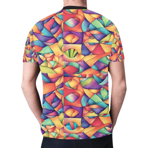 Psychedelic Ocean New All Over Print T-shirt for Men (Model T45)