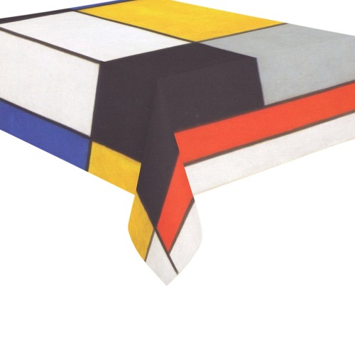 Composition A by Piet Mondrian Cotton Linen Tablecloth 60"x 84"