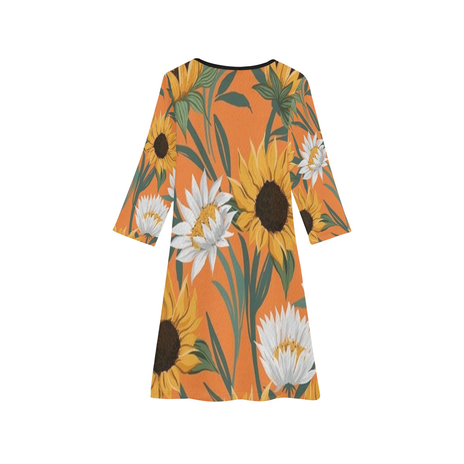 floral (15) Girls' Long Sleeve Dress (Model D59)