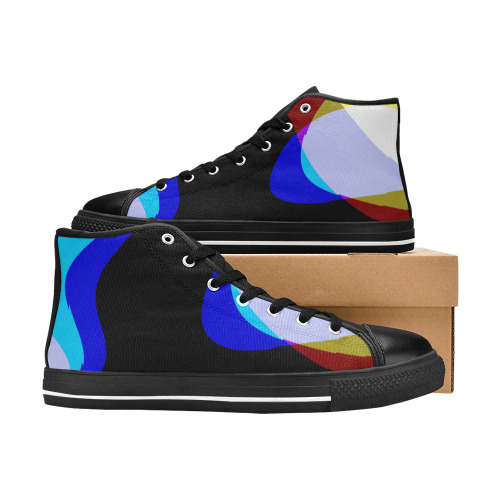 Abstract 2322 High Top Canvas Shoes for Kid (Model 017)