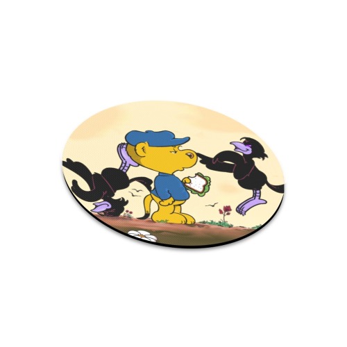 Ferald and The Pesky Crows Round Mousepad