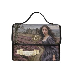 Wuthering Heights Satchel Handbag Waterproof Canvas Bag-Black (All Over Print) (Model 1641)