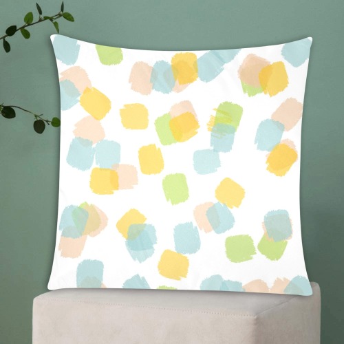 Paint Squares White Custom Zippered Pillow Cases 20"x20" (Two Sides)