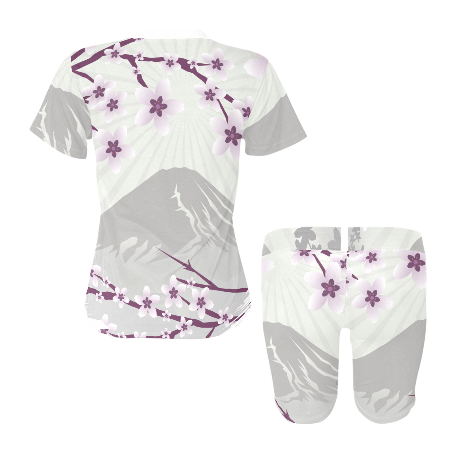 Lavender Blossom Women's Short Yoga Set