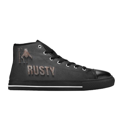 Rusty Collectable Fly Women's Classic High Top Canvas Shoes (Model 017)