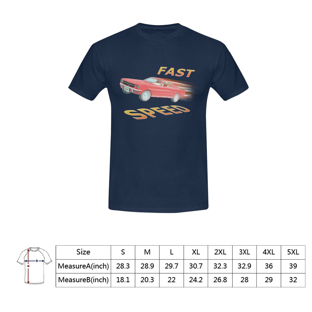 Fast and Speed 01 Men's T-Shirt in USA Size (Front Printing Only)