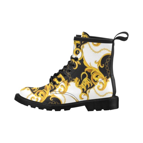 T & R Self Black, yellow and white boots