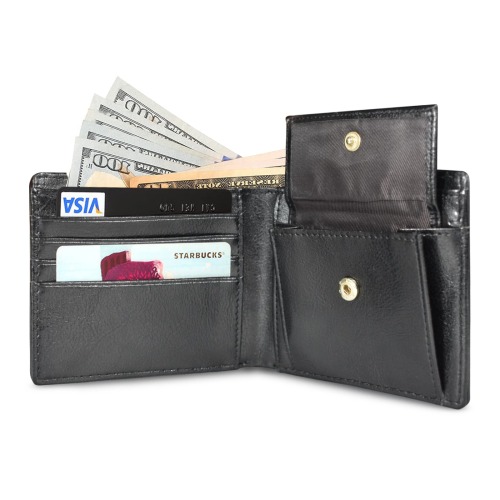 I BLEED Purple wallet Men's Bifold Wallet (Model 1705)