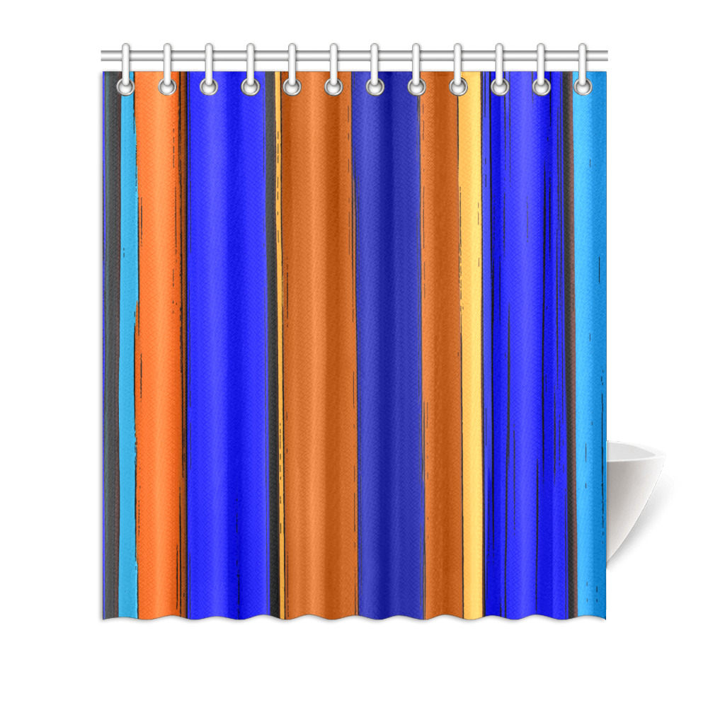 Abstract Blue And Orange 930 Shower Curtain 66"x72"