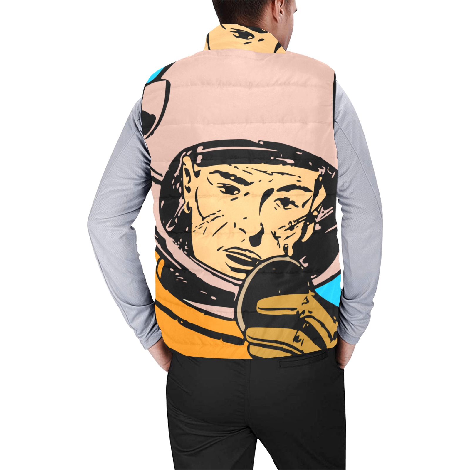 astronaut Men's Padded Vest Jacket (Model H44)