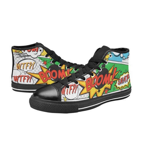 Boom! Collectable Fly Women's Classic High Top Canvas Shoes (Model 017)