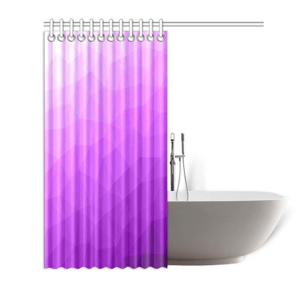 Purple gradient geometric mesh pattern Shower Curtain 66"x72"