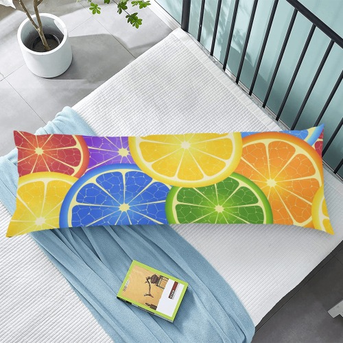 Illustration Of Seamless Rainbow Orange Body Pillow Case 20" x 54" (Two Sides)