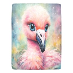 Rainbow Birds Flamingo 3 Ultra-Soft Micro Fleece Blanket 60"x80"