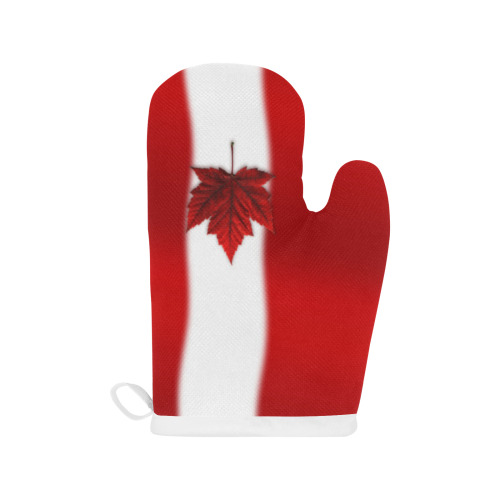 Canada Flag Souvenir Linen Oven Mitt (Two Pieces)