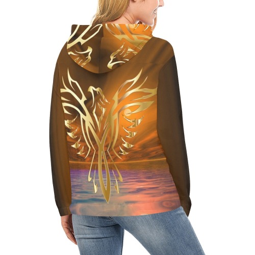 Phoenix Rising All Over Print Hoodie for Women (USA Size) (Model H13)