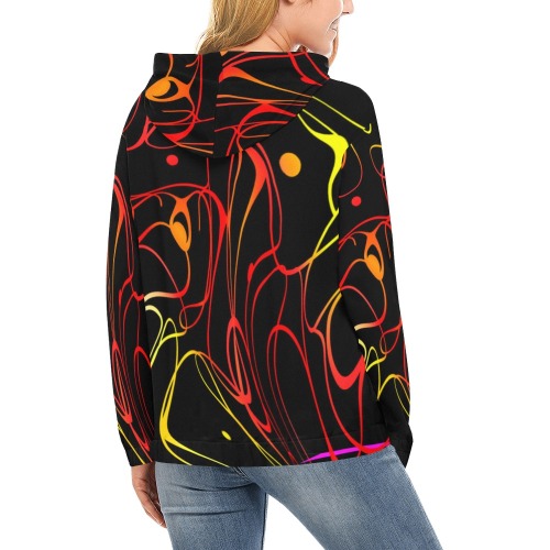 walkingthrufire All Over Print Hoodie for Women (USA Size) (Model H13)