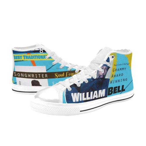 William Bell The Three Of Me Grammy Award Women's Classic High Top Canvas Shoes (Model 017)