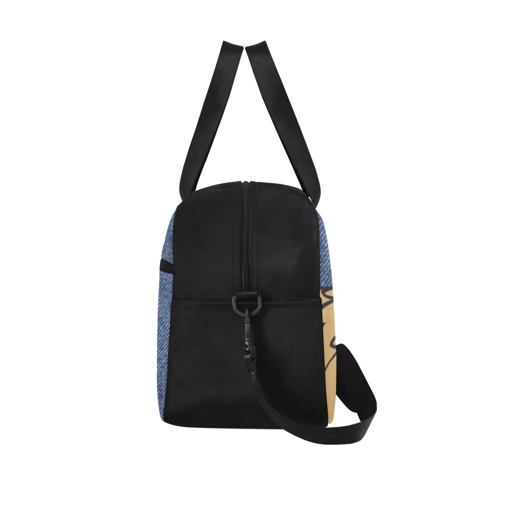 Life, Me & T1D Faux Denim Design Weekend Travel Bag Fitness Handbag (Model 1671)