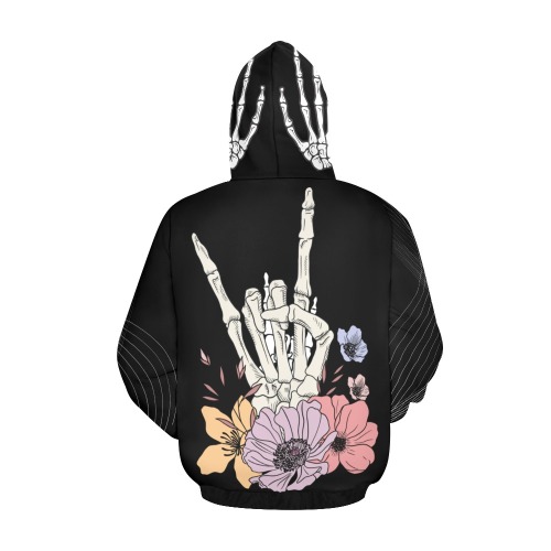 Skull hoodie All Over Print Hoodie for Men (USA Size) (Model H13)