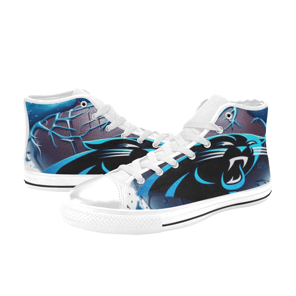 Carolina Panthers Shoes Men’s Classic High Top Canvas Shoes (Model 017)