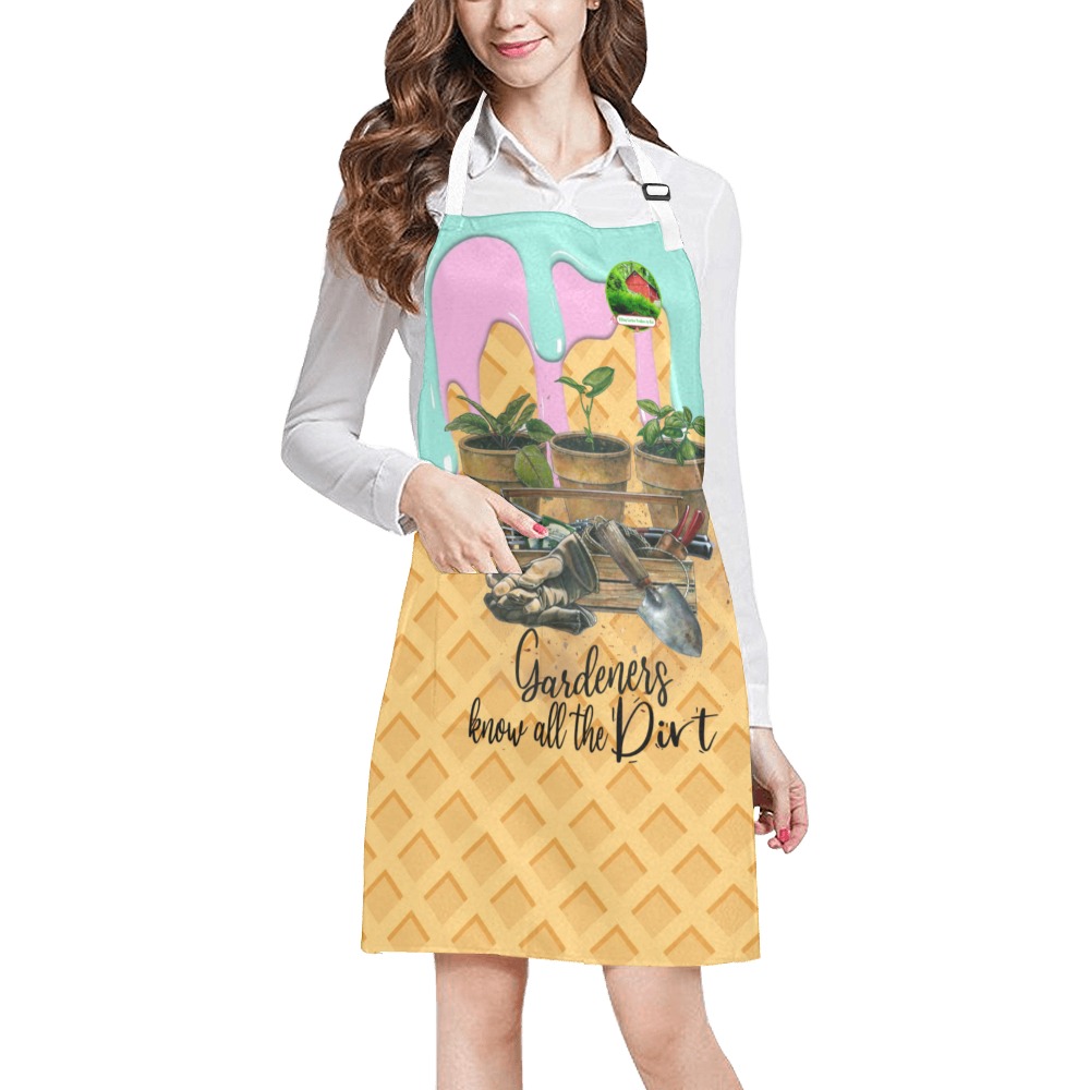 Hilltop Garden Produce by Kai Apron Collection- Gardeners know all the Dirt 53086P17 All Over Print Apron