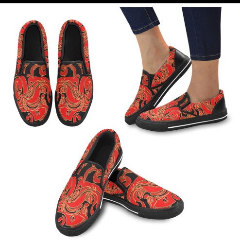 Celtic 2 Women's Slip-on Canvas Shoes (Model 019)
