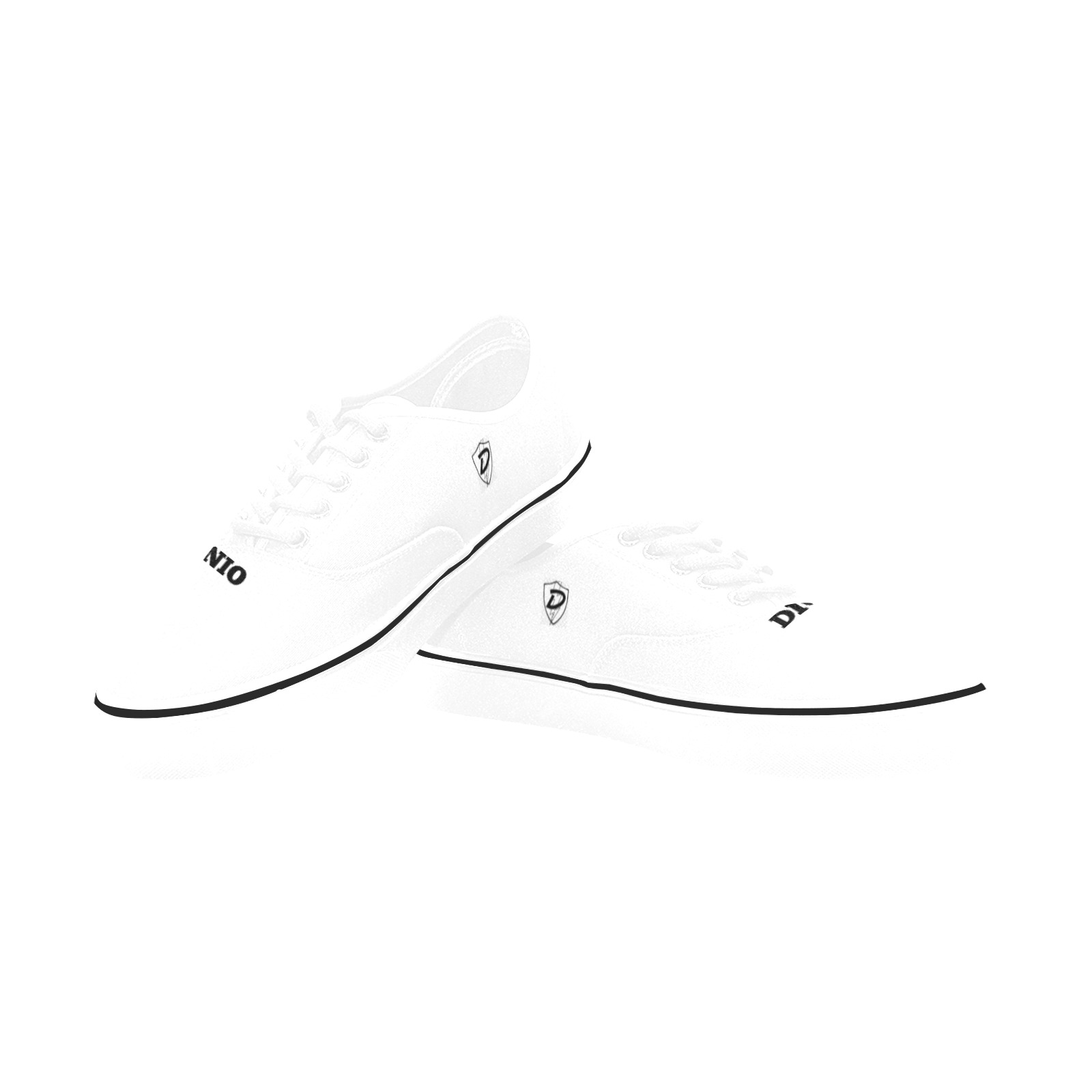 DIONIO - Ladies' White Casual Classic Canvas Low Top Shoes Classic Women's Canvas Low Top Shoes (Model E001-4)