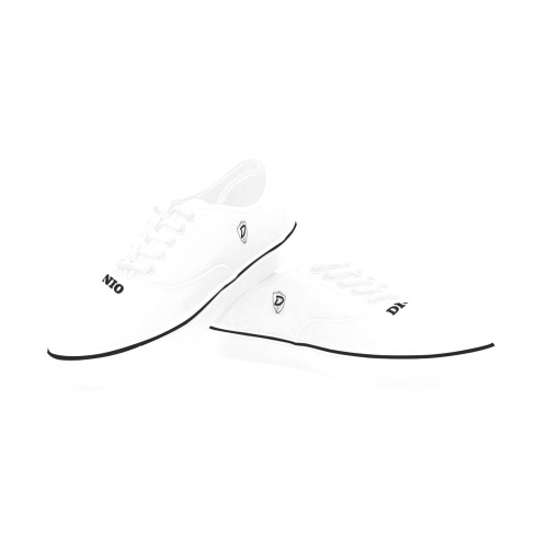 DIONIO - Ladies' White Casual Classic Canvas Low Top Shoes Classic Women's Canvas Low Top Shoes (Model E001-4)