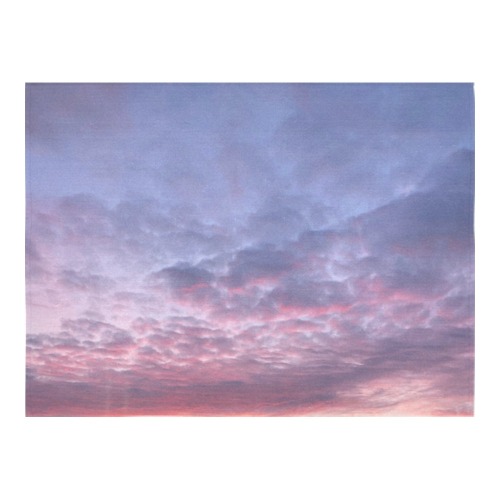 Morning Purple Sunrise Collection Cotton Linen Tablecloth 52"x 70"
