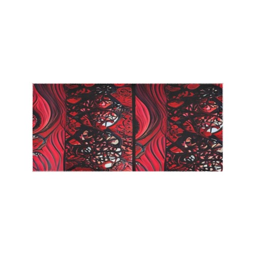 red and black intricate pattern 1 Area Rug 7'x3'3''